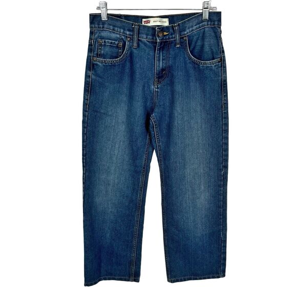 Levi’s 550 Relaxed Fit Medium Wash Straight Leg Crop Mom Jeans Women's 16 Reg - Picture 1 of 12